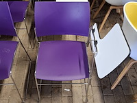 Ca. 10x vergaderstoel met schrijftableau, casala, curvy - afbeelding 8 van  12