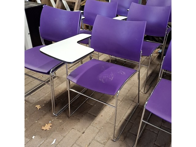 Ca. 10x vergaderstoel met schrijftableau, casala, curvy - afbeelding 9 van  12