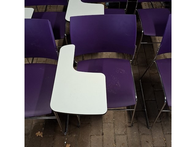 Ca. 10x vergaderstoel met schrijftableau, casala, curvy - afbeelding 10 van  12