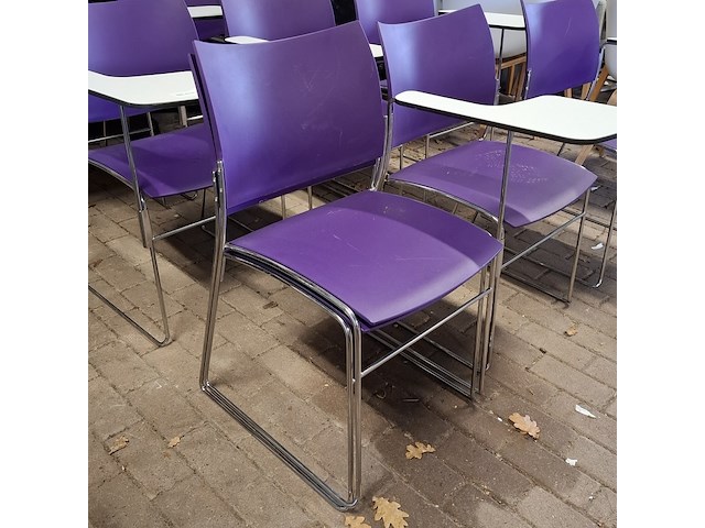 Ca. 10x vergaderstoel met schrijftableau, casala, curvy - afbeelding 12 van  12