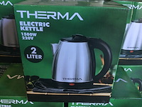Ca. 10x waterkoker therma, 2 liter, chroom/zwart - afbeelding 1 van  2