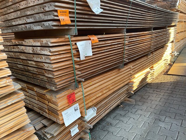 Ca. 110x douglas dubbele rhombus, 25x137mm, lengte 500cm - afbeelding 2 van  3
