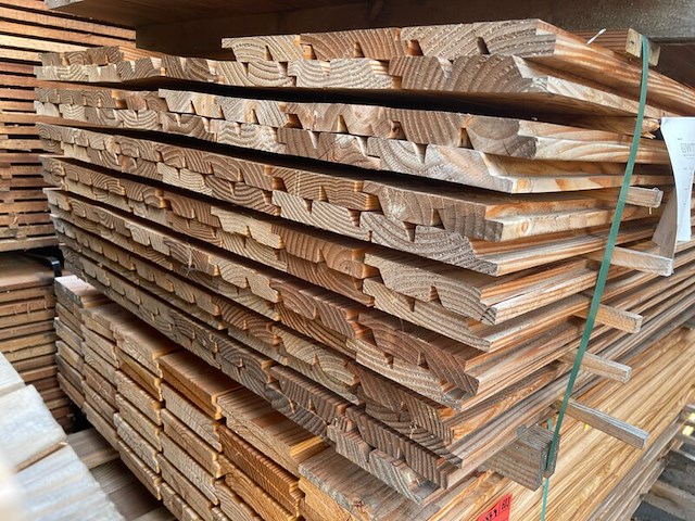 Ca. 110x douglas dubbele rhombus, 25x137mm, lengte 500cm - afbeelding 3 van  3