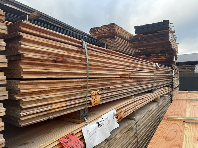 Ca. 110x douglas wisselsponning, 18x190mm, lengte 400cm - afbeelding 2 van  3