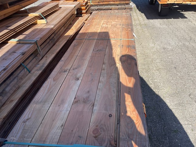 Ca. 110x douglas wisselsponning/halfhoutsrabat, 18x190mm, lengte 500cm - afbeelding 1 van  3