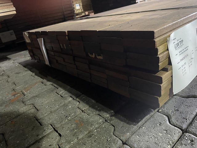 Ca. 110x guyana ipé planken geschaafd, 19x90mm, lengte 13/215cm, 28/245cm, 21/275cm, 17/305cm, 31/335cm - afbeelding 3 van  3