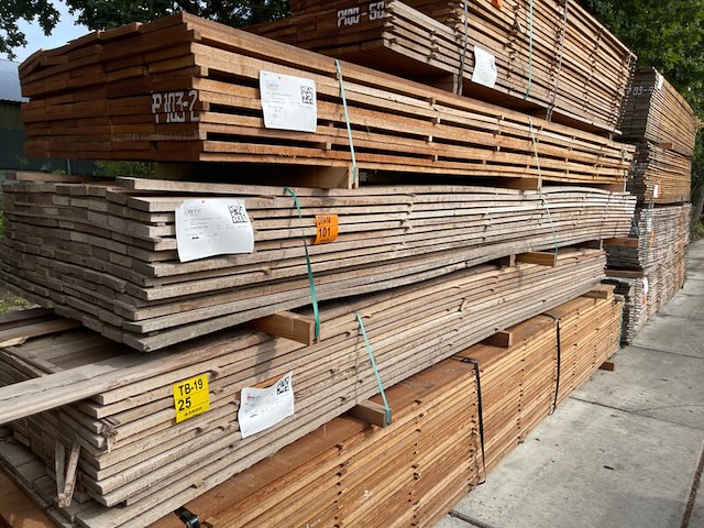 Ca. 110x guyana teak beschoeiingsplanken, 20x100mm, lengte 500cm - afbeelding 4 van  4