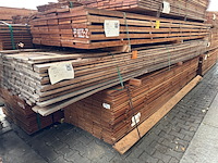 Ca. 110x guyana teak beschoeiingsplanken, 20x100mm, lengte 500cm - afbeelding 4 van  4