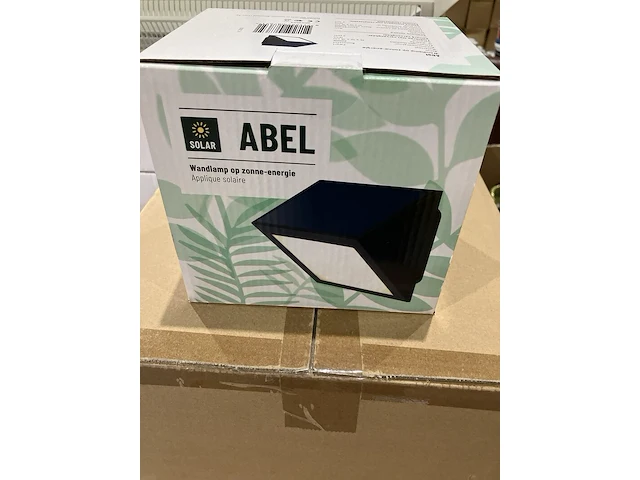 Ca. 110x solar wandlamp op zonne-energie, abel, ip44, zwart/geel - afbeelding 1 van  4