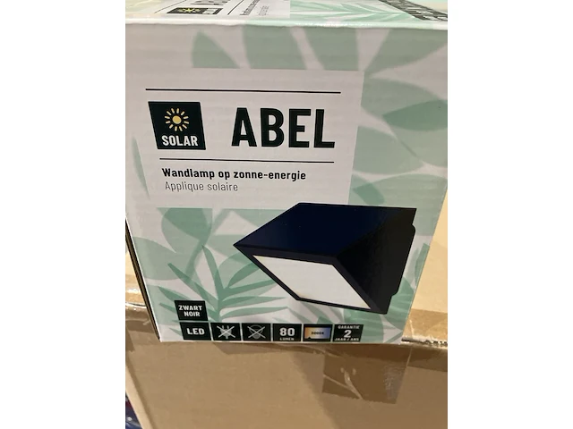 Ca. 110x solar wandlamp op zonne-energie, abel, ip44, zwart/geel - afbeelding 3 van  4