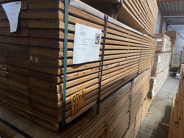 Ca. 112x angelim pedra vlonderplanken, 21x145mm, lengte 275cm - afbeelding 4 van  4