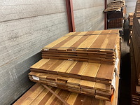 Ca. 112x guyana ipé planken geschaafd country grade, 21x140mm, lengte 56/65cm, 35/100cm, 21/125cm - afbeelding 1 van  3