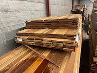 Ca. 112x guyana ipé planken geschaafd country grade, 21x140mm, lengte 56/65cm, 35/100cm, 21/125cm - afbeelding 3 van  3