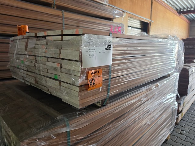Ca. 112x hardhouten vlonderplanken geschaafd, 21x145mm, lengte 155cm - afbeelding 4 van  4