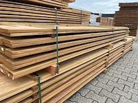 Ca. 112x pakoeli planken geschaafd, 16x90mm, lengte 300cm - afbeelding 2 van  3