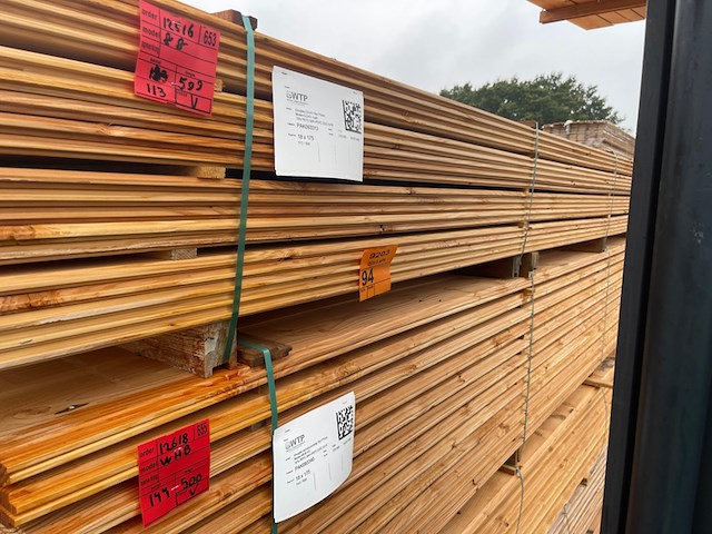 Ca. 113x douglas veer en groef, 18x185mm, lengte 500cm - afbeelding 2 van  3