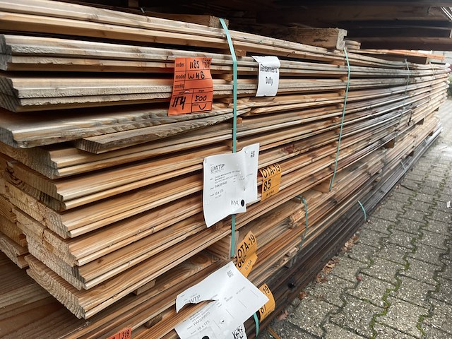 Ca. 113x douglas wisselsponning, 18x190mm, lengte 500cm - afbeelding 2 van  3