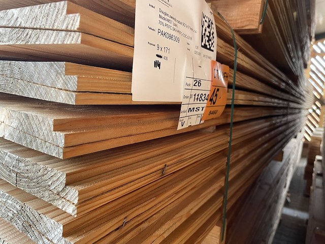 Ca. 114x douglas zweeds rabat, 21x190mm, lengte 400cm - afbeelding 4 van  4