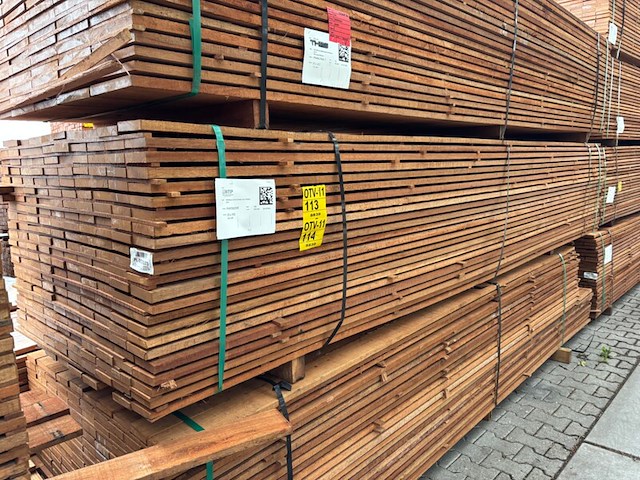 Ca. 115x guyana teak beschoeiingsplanken, 20x100mm, lengte 400cm - afbeelding 4 van  4