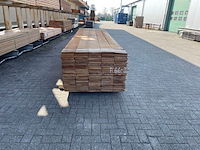 Ca. 115x guyana teak beschoeiingsplanken, 20x200mm, lengte 10/250cm, 105/300cm - afbeelding 3 van  4