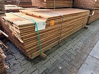 Ca. 115x guyana teak beschoeiingsplanken, 20x200mm, lengte 10/250cm, 105/300cm - afbeelding 4 van  4