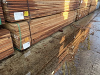 Ca. 115x guyana teak beschoeiingsplanken, 20x200mm, lengte 400cm - afbeelding 4 van  4