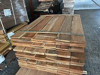 Ca. 116x angelim pedra country garde planken geschaafd, 18x190mm, lengte 16/150cm, 15/200cm, 12/250cm, 22/300cm, 51/350cm - afbeelding 1 van  3