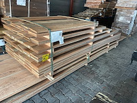 Ca. 116x angelim pedra country garde planken geschaafd, 18x190mm, lengte 16/150cm, 15/200cm, 12/250cm, 22/300cm, 51/350cm - afbeelding 2 van  3
