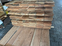 Ca. 116x angelim pedra country garde planken geschaafd, 18x190mm, lengte 16/150cm, 15/200cm, 12/250cm, 22/300cm, 51/350cm - afbeelding 3 van  3