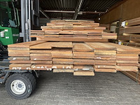 Ca. 116x angelim pedra country grade planken geschaafd , 18x190mm, lengte 16/150cm, 15/200cm 12/250cm, 22/300cm, 51/350cm - afbeelding 2 van  3
