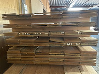 Ca. 116x angelim pedra country grade planken geschaafd, 18x190mm, lengte 16/150cm, 15/200cm, 12/250cm, 22/300cm, 51/350cm - afbeelding 3 van  3