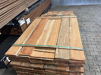 Ca. 116x angelim pedra country grade planken geschaafd, 18x190mm, lengte 16/150cm, 15/200cm, 12/250cm, 22/300cm, 51/350cm - afbeelding 1 van  3