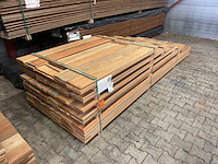 Ca. 116x angelim pedra country grade planken geschaafd, 18x190mm, lengte 16/150cm, 15/200cm, 12/250cm, 22/300cm, 51/350cm - afbeelding 3 van  3