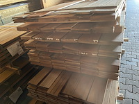 Ca. 116x angelim pedra planken geschaafd country grade, 18x190mm, lengte 16/150cm, 15/200cm, 12/250cm, 22/300cm, 51/350cm - afbeelding 3 van  3