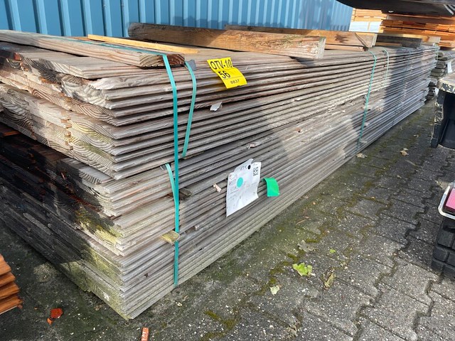Ca. 117x douglas wisselsponning/halfhoutsrabat, 18x190mm, lengte 400cm - afbeelding 2 van  3