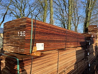 Ca. 117x guyana teak beschoeiingsplanken, 20x200mm, lengte 9/350cm, 16/400cm, 90/450cm - afbeelding 4 van  4