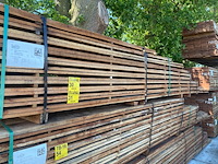 Ca. 118x angelim pedra beschoeiingsplanken, 20x100mm, lengte 16/200cm, 19/250cm, 29/300cm, 54/350cm - afbeelding 2 van  3