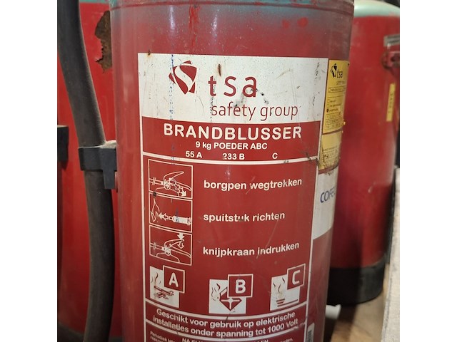Ca. 11x brandblusser (niet gekeurd), tsa, poeder | 9 kg - afbeelding 5 van  5