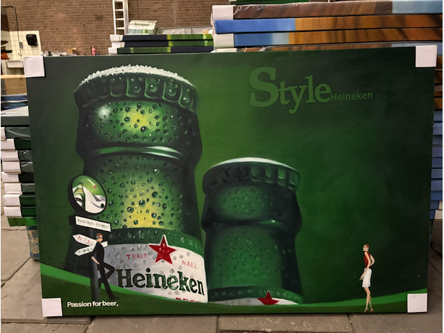 Ca. 11x canvas schilderij heineken 90x60 - afbeelding 1 van  4