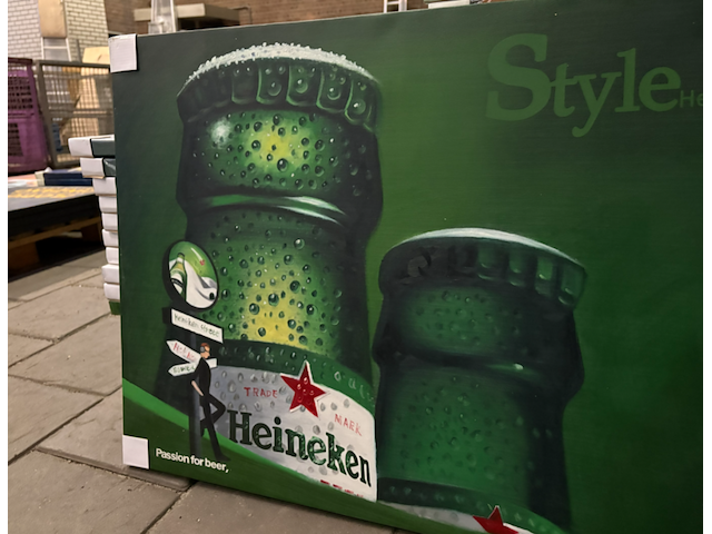 Ca. 11x canvas schilderij heineken 90x60 - afbeelding 3 van  4
