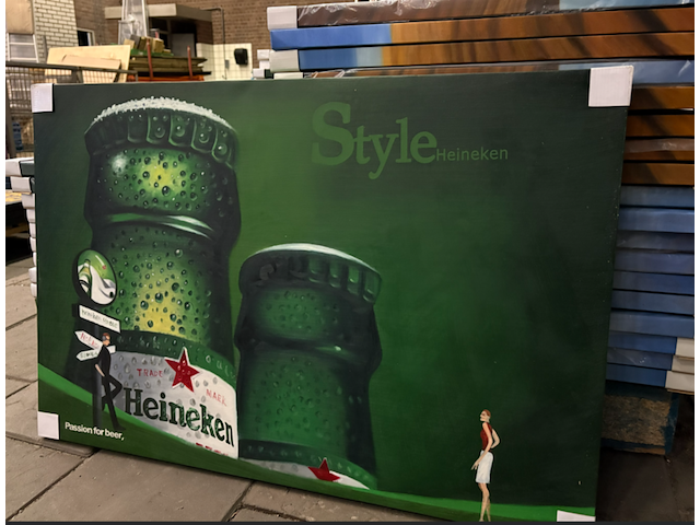 Ca. 11x canvas schilderij heineken 90x60 - afbeelding 4 van  4