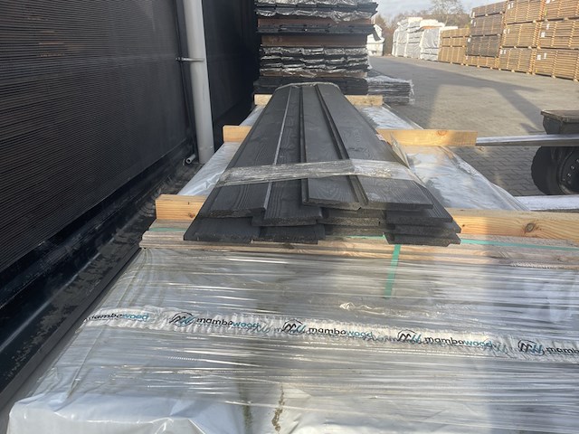 Ca. 11x channelsidding zwart gecoat, 18x140mm, lengte 300cm - afbeelding 3 van  3