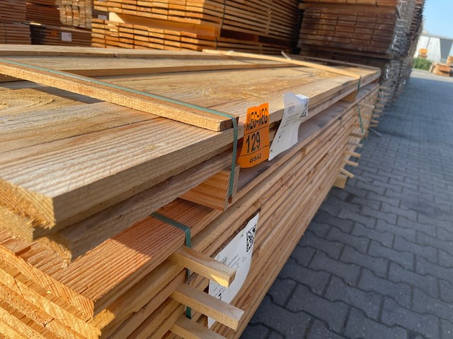 Ca. 11x douglas planken fijnbezaagd, 22x200mm, lengte 400cm - afbeelding 2 van  3