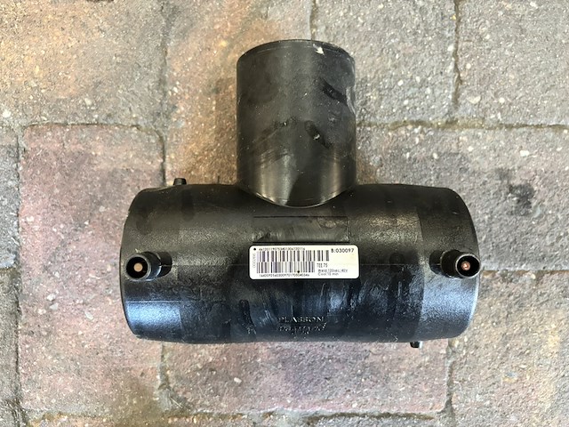 Ca. 11x elektrolas t-stuk, plasson fusamatic lasmof, tee 75, zwart - afbeelding 2 van  5
