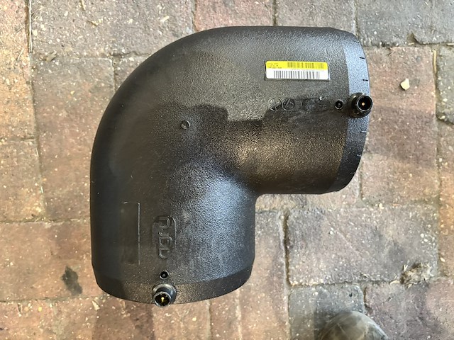 Ca. 11x elektrolasbocht, agru, electrofusion elbow 90°, zwart - afbeelding 4 van  6