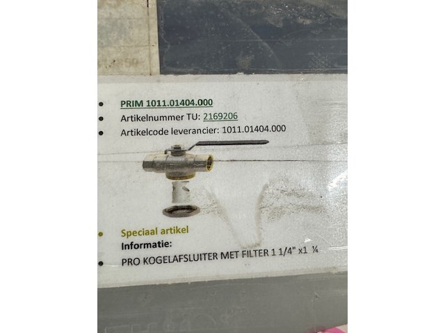 Ca. 11x kogelafsluiter, protherm, 2147483647, met filter - afbeelding 3 van  3