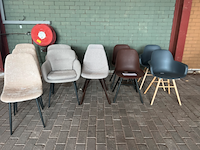 Ca. 11x mixpartij eetkamerstoelen, dutchbone, zuiver en byfonq, bruin - afbeelding 1 van  4