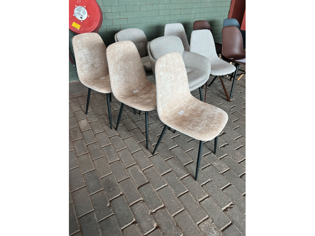 Ca. 11x mixpartij eetkamerstoelen, dutchbone, zuiver en byfonq, bruin - afbeelding 2 van  4