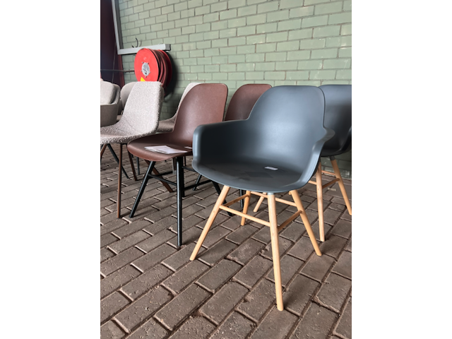 Ca. 11x mixpartij eetkamerstoelen, dutchbone, zuiver en byfonq, bruin - afbeelding 3 van  4