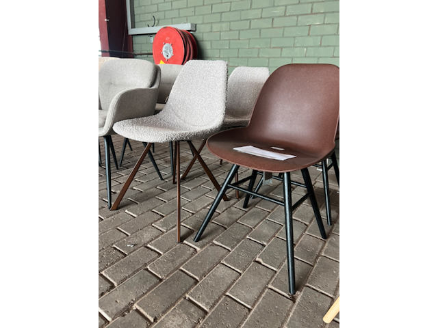 Ca. 11x mixpartij eetkamerstoelen, dutchbone, zuiver en byfonq, bruin - afbeelding 4 van  4